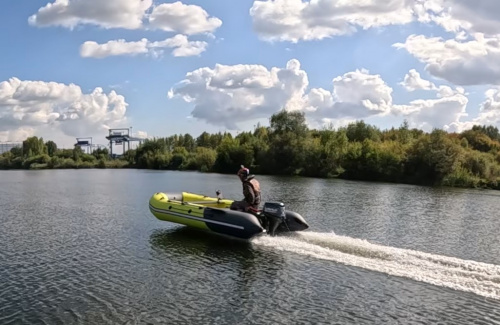 Лодка Таймень NX 3800 НДНД PRO MAX желтый/графит после тестов фото 5
